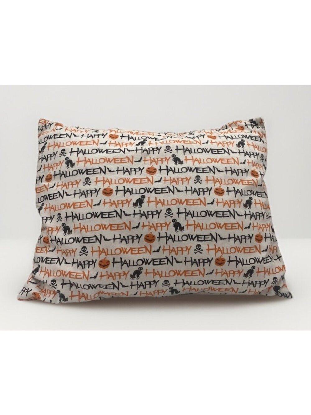 Handmade Halloween Throw Pillow Bat Black Orange Cats Goth Punk Spooky Decor